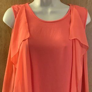 NWT BCBGMaxazria Peach Open Back Blouse Size:  Small